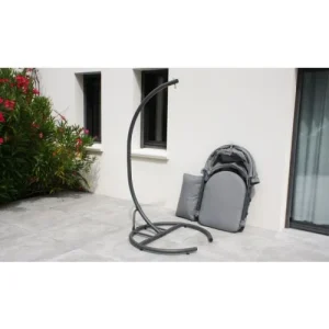 Balancelle De Jardin LACANAU DCB Garden Avec Coussins Gris Anthracite – LACANAU-CL excellents soldes 8